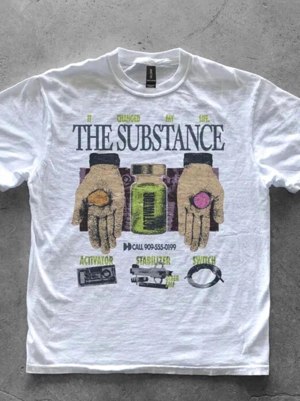 The Substance White Movie Graphic Tee